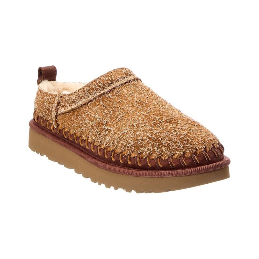 Ugg W Classic Micro Biarritz Suede & Leather Mule, Chestnut
